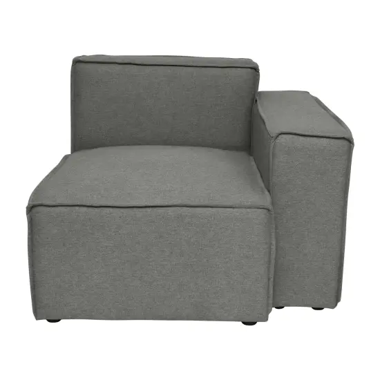 Merrick Lane Weller Modular Right Side Chair with Arm Rest Dark Gray {3}