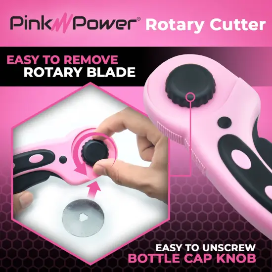Pink Power 45mm Manual Rotary Cutter Set {4}