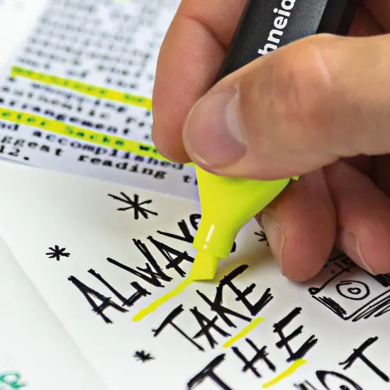 Job Highlighters Chisel Tip, 4 Colors, 4 Per Pack, 5 Packs {4}