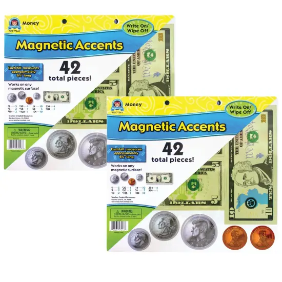 Money Magnetic Accents, 42 Per Pack, 2 Packs {1}