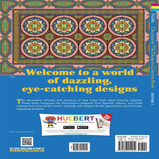 Decorative Tile Designs Coloring Book-Softcover {3}