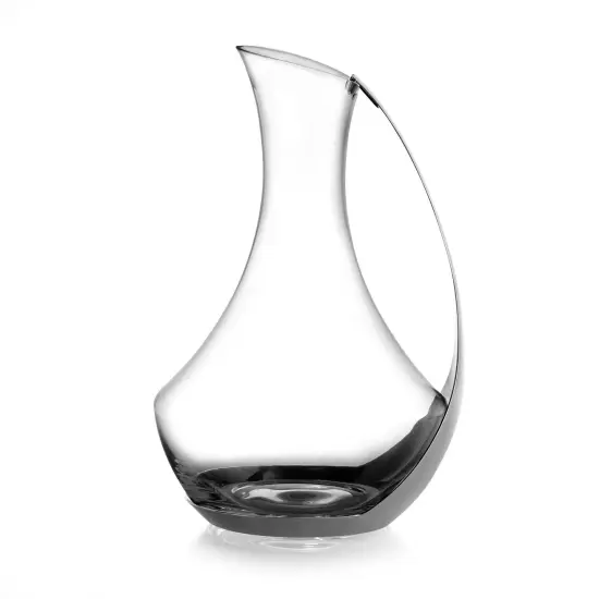Nambe Vie Glass Wine Pitcher with Stainless Steel Handle, 10.75&rdquo; H x 6.5&rdquo; W {1}