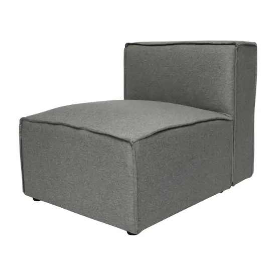 Merrick Lane Weller Modular Middle Armless Chair Dark Gray {1}