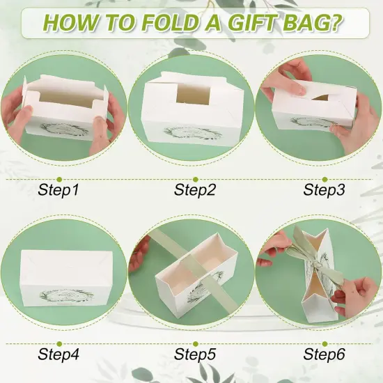 50 Pack Mini Thank You Gift Bags with Bow Ribbon {6}