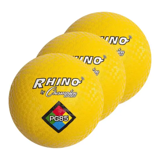 Playground Ball, 8-1/2", Yellow, Pack of 3 {1}