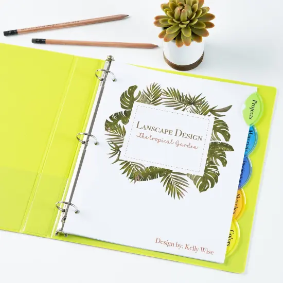 Insertable Style Edge&trade; Plastic Dividers, 5-Tab Set, Multicolor, 6 Sets {5}