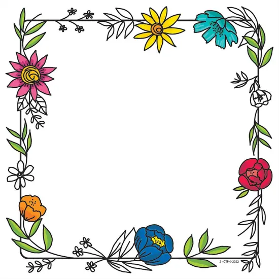 Bright Blooms Doodly Blooms 6" Designer Cut-Outs, 36 Per Pack, 3 Packs {5}