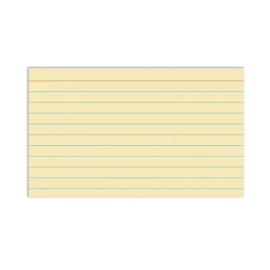 Index Cards, 3" x 5", Assorted Colors, Ruled, 100 Per Pack, 10 Packs {4}