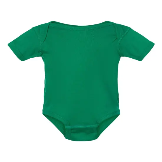 Rabbit Skins&reg; Infant Baby Rib Bodysuit Short Sleeve Kelly {2}