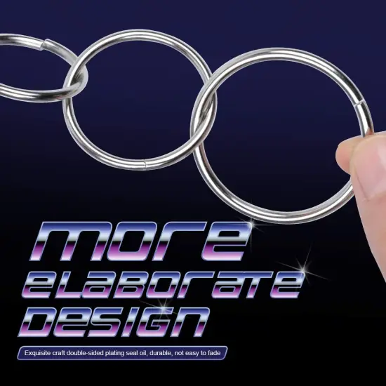 Metal O Ring，50 Pcs Silver Multi Purpose Metal O Ring for Macrame, Camping, Dog Leashes, Hardware, Bags and More Craft Project - 16Mm, 21Mm, 25Mm, 32Mm, 38Mm {4}