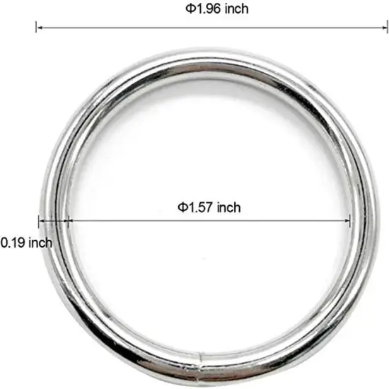 Metal Rings for Macrame Metal Rings for Crafts 2 Inch for Macrame Plant Hangers Dog Collars 10 Pack 5Mm Thick Welded Heavy Duty Metal O Rings 2 in Buckle for Macrame Ring 50Mm O Rings Metal 40Mm, Metal Rings {3}