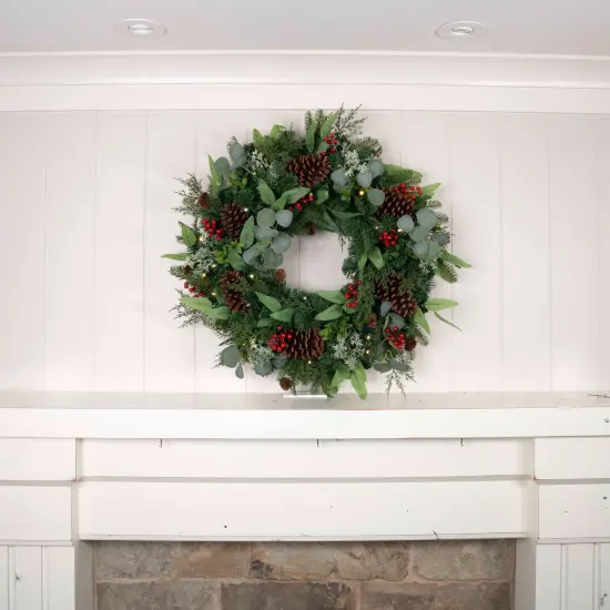 30 in. Lighted Christmas Wreath - Christmas Woods {4}