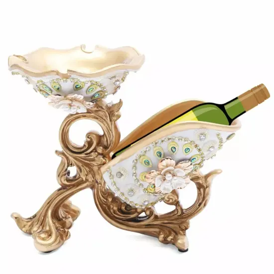 Wine Glasses Display Rack Vintage Tabletop Bottle Holder Home Decor {1}