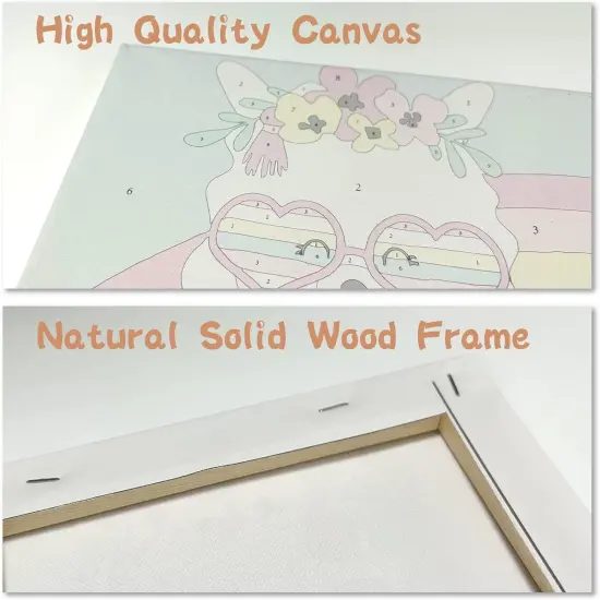 Framed 4 Pack Paint by Number for Kids, Paint by Numbers for Kids Ages 8-12, Paint by Numbers Kits Children Beginner, DIY Acrylic Oil Painting for Home Wall Decor (8X8Inch) Animals 4 Pack {5}