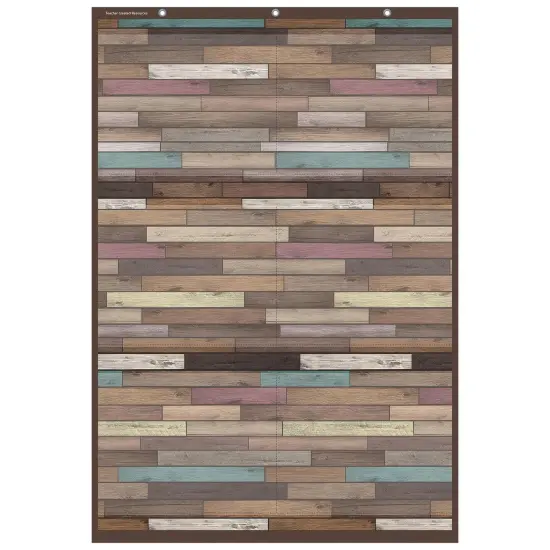 Reclaimed Wood Design Large 6 Pocket Chart, 26" x 38" {1}