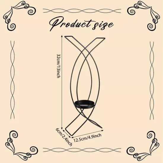 Vesici Set of Two Wall Sconces Metal Sconces Wall Candle Holder Wall Decor {5}