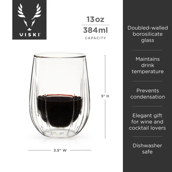 Double Walled Wine Glasses  {4}
