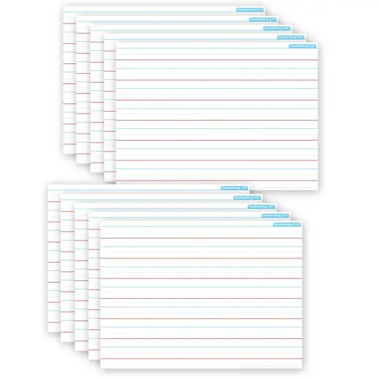 Smart Poly&reg; PosterMat Pals&trade; Space Savers, 13" x 9-1/2", Handwriting 3/4", Pack of 10 {1}