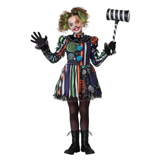 Neon Nightmare Clown Child Costume {1}