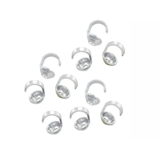 JewelrySupply Bead Tip 3mm Cup Sterling Silver (Pack of 10) {1}