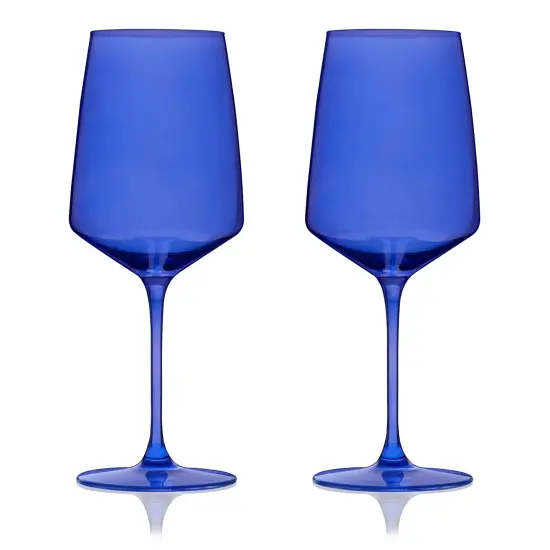 Reserve Nouveau Crystal Wine Glasses in Cobalt  {6}