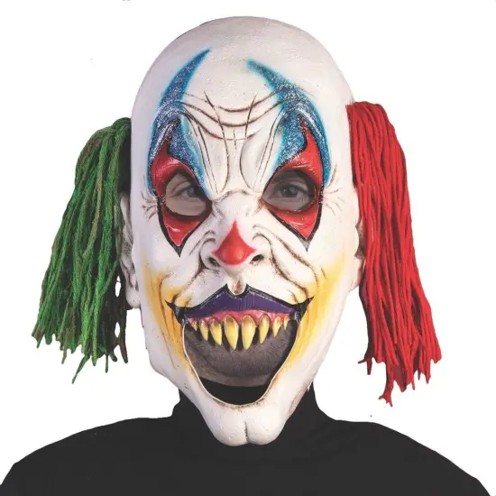 Open Mouth Evil Clown Adult Latex Costume Mask {1}