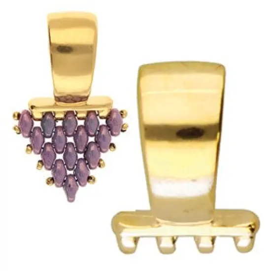 Koureli IV, Superduo Bail 24K Gold Plate, 1 piece {1}