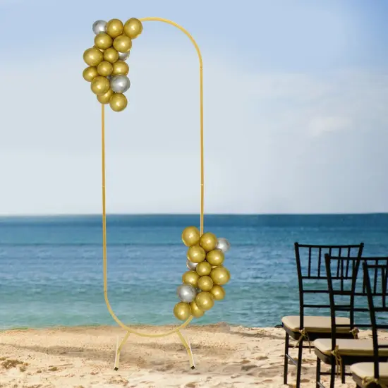 Multi-use Metal Garden Wedding Arch Frame Flowers Balloon Backdrop Party Stand {5}