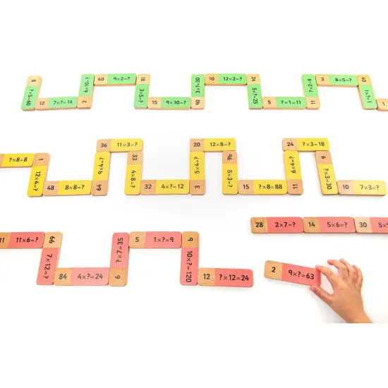 Wooden Multiplication Dominoes {3}