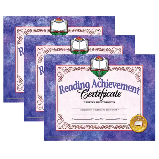 Reading Achievement Certificate, 30 Per Pack, 3 Packs {1}
