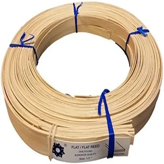 1 Pound Coil of Flat Reed for Basket & Seat Weaving, Natural or Smoked Color, Any Width, 1/4" 3/8" 1/2" 5/8" 3/4" (1/2'' Wide, Smoked) {4}