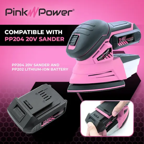 Pink Power 20V Lithium Ion Replacement Battery {5}