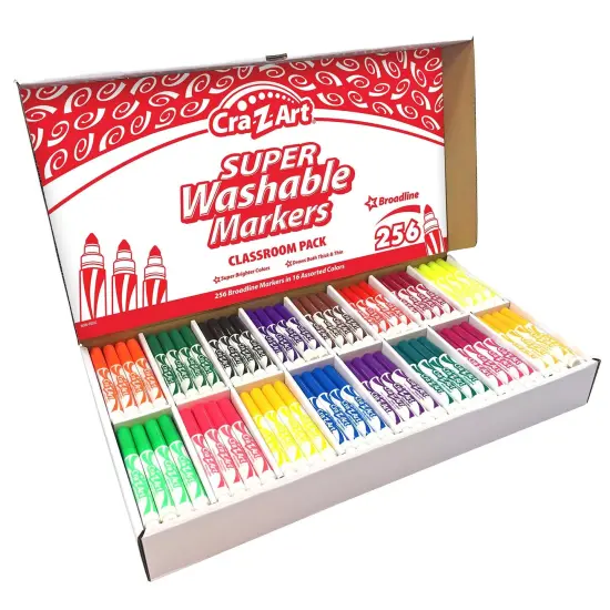 Washable Broad Line Markers Classroom Pack, 256 count {2}