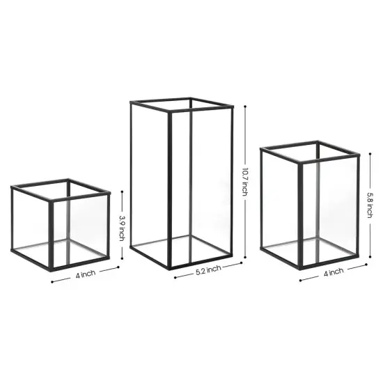 Ytwmzzz Hurricane Candle Holder, Black Hurricane Candle Holder {3}