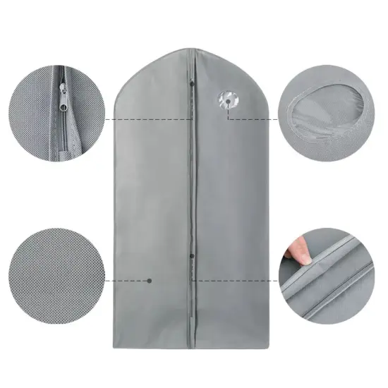 Kitcheniva Hanging Garment Bag Suit Dress Storage 60 Inch 1 Pc Grey {5}