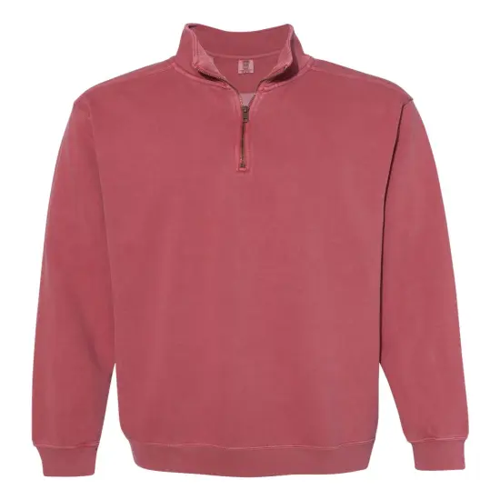 Comfort Colors&reg; Garment-Dyed Quarter Zip Sweatshirt Crimson {1}