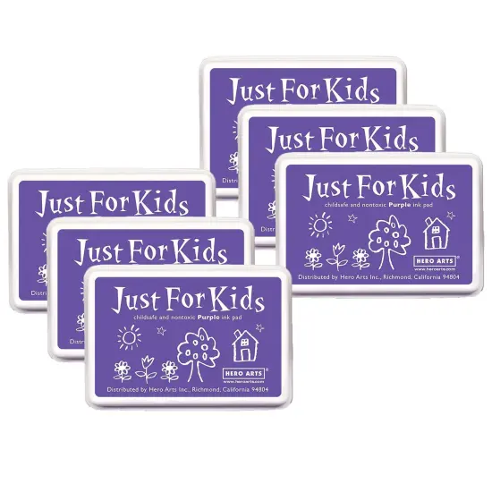 Just for Kids&reg; Ink Pad, Purple, Pack of 6 {1}