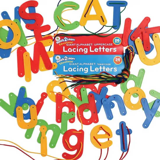 Lacing Alphabet - Uppercase and Lowercase - Set of 52 {1}