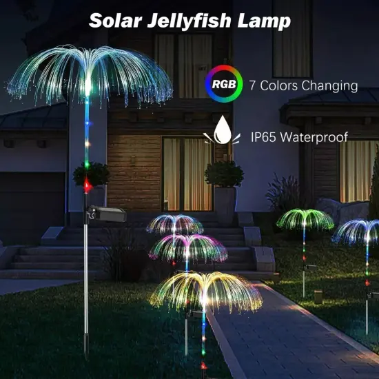LED Solar Garden Lights 7 Color Changing Waterproor Outdoor Patio Pathway Decor {3}