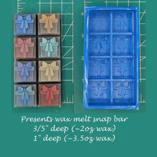 Christmas Presents Wax Melt Snap Bar Silicone Mold {1}