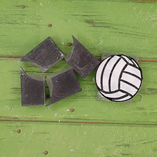 Volleyball Snap Out Center Wax Melt Snap Bar Silicone Mold {3}