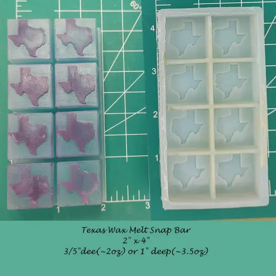 Texas Wax Melt Snap Bar Silicone Mold {2}