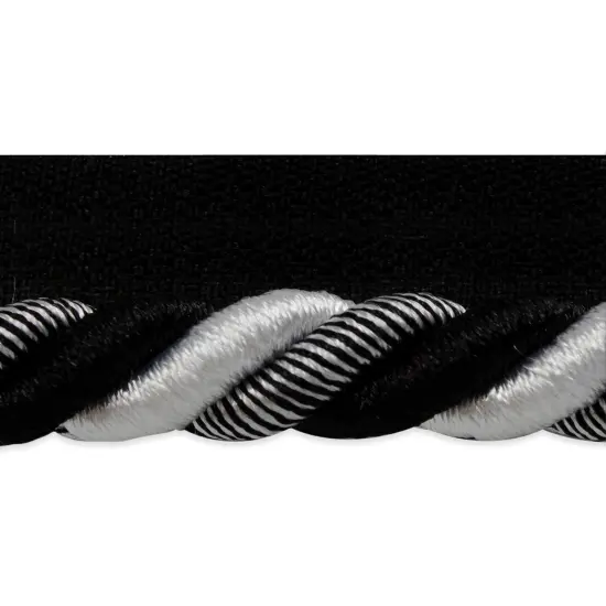 20 yards of Leona 3/8" Twisted Lip Cord Trim | 20 yard cut Black/ Gold {2}
