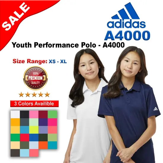 Adidas&reg; Youth Performance Polo White {2}