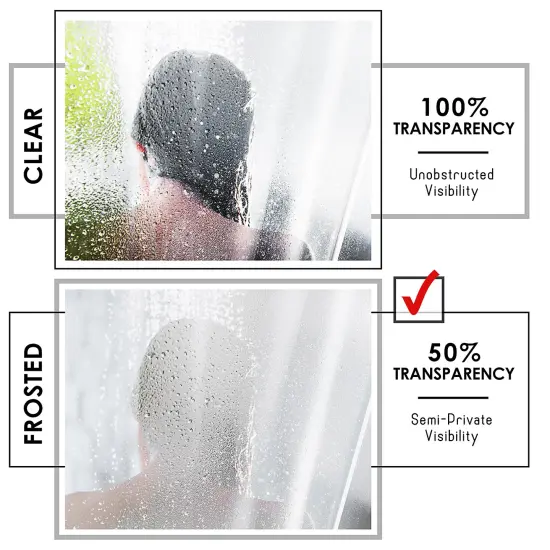 Clara Clark Shower Curtain Liner Frosted {5}