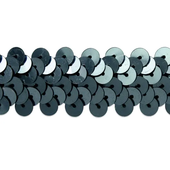 20 yards of 2 Row 7/8" Metallic Stretch Sequin Trim | 20 yard cut Gunmetal {1}