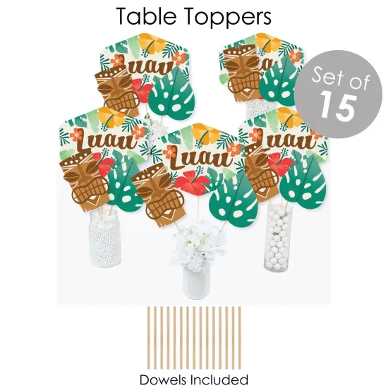 Big Dot of Happiness Tropical Luau - Hawaiian Beach Party Supplies - Banner Decoration Kit - Fundle Bundle {7}