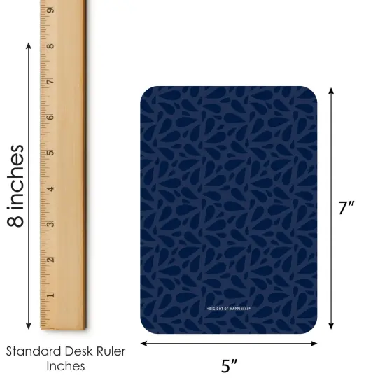 Big Dot of Happiness Navy Blue Elegantly Simple - Find the Guest Bingo Cards and Markers - Wedding & Bridal Shower Bingo GameSet of 18 {6}