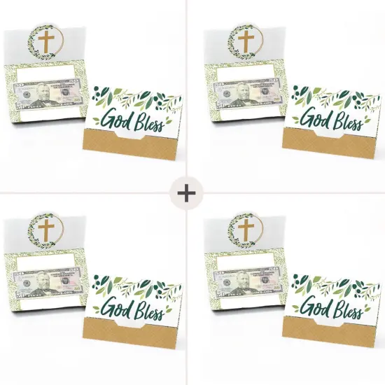 Big Dot of Happiness Elegant Cross - Assorted Religious Party Money and Gift Card Holders - Set of 8 {3}