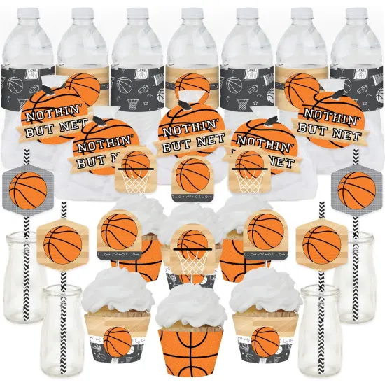 Big Dot of Happiness Nothin&rsquo; But Net - Basketball - Baby Shower or Birthday Party Favors and Cupcake Kit - Fabulous Favor Party Pack - 100 Pieces {1}